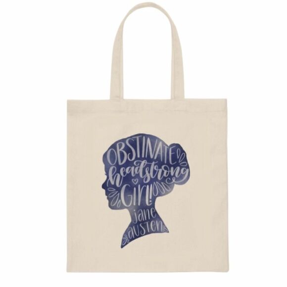 “Obstinate, Headstrong Girl!” Jane Austen Tote - Picture 1 of 5